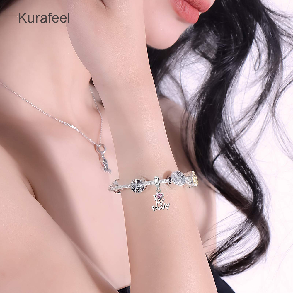 Women Wedding Lettering Sterling Silver Zircon Bead Bracelet